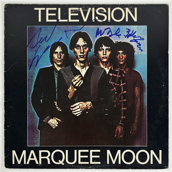 Television: Group Signed "Marquee Moon" Album Cover (4 Sigs)(JSA LOA)