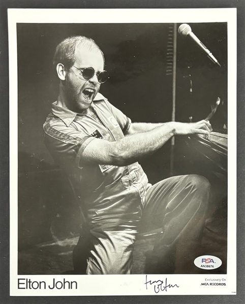 Elton John Signed 8" x 10" MCA Records Promo Photo (PSA/DNA)