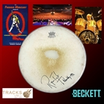 Queen: Roger Taylors Personal Stage Played & Signed Remo Drumhead Used During Legendary 1992 Freddie Mercury Tribute Concert at Wembley Stadium in London (Tracks UK & Beckett/BAS)