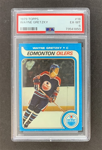 1979 Topps Wayne Gretzky #18 Rookie Card - PSA Graded EX-MT 6 :: Excellent Centering!