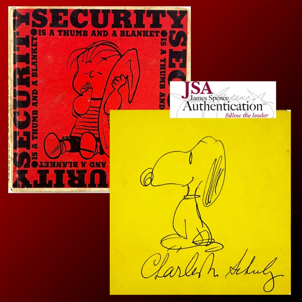 Peanuts: Charles Schulz Signed First Edition 1963 Book with Detailed Hand Drawn Vintage Snoopy Sketch! (JSA LOA)