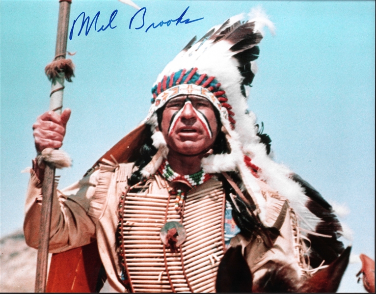 Mel Brooks Signed 11" x 14" "Blazing Saddles" Photo (Beckett/BAS)