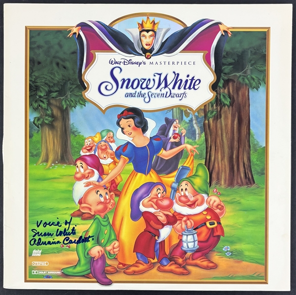 Adriana Caselotti Signed "Snow White and the Seven Dwarfs" LaserDisc (Beckett/BAS)