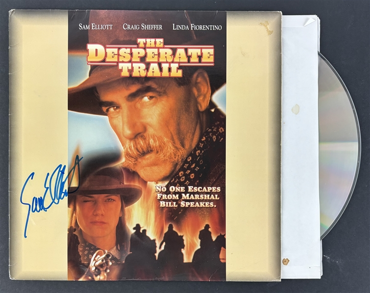 Sam Elliott Signed "The Desperate Trail" LaserDisc (Beckett/BAS)