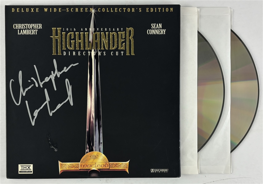 Christopher Lambert Signed "Highlander" LaserDisc (Beckett/BAS)