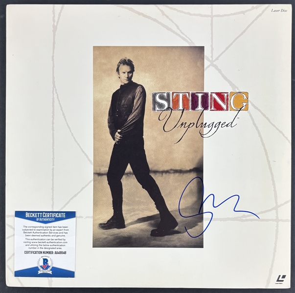 Sting Signed "Unplugged" LaserDisc (Beckett/BAS)