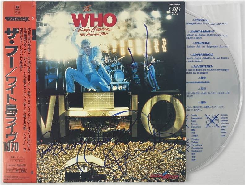 The Who: Roger Daltrey & Pete Townshend Signed Japanese "1982 American Tour" LaserDisc Cover (Beckett/BAS LOA)