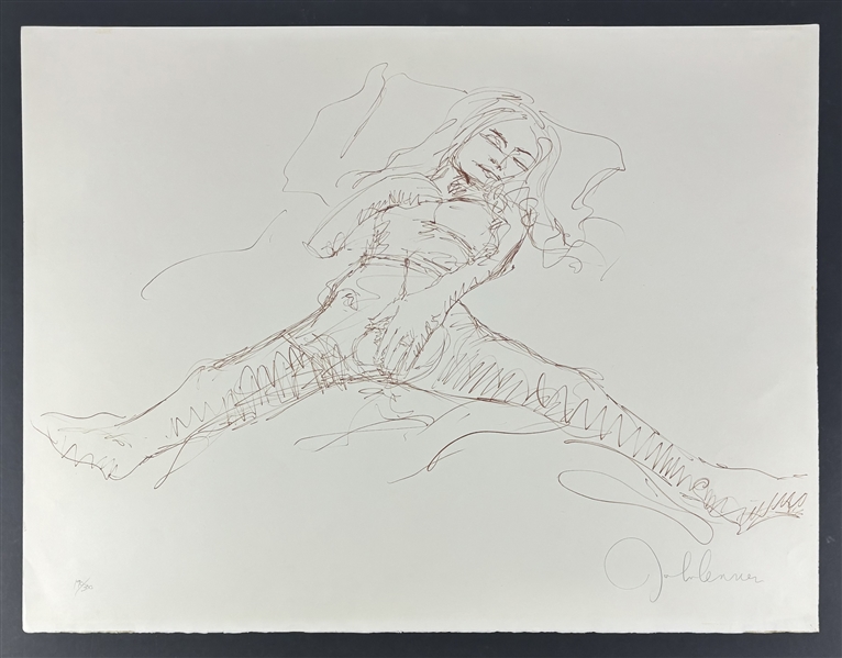 John Lennon Signed Ltd. Ed. 23" x 30" Erotic Print of Yoko Ono Designed by Lennon (Bag One Arts/Lennon Estate LOA)(Beckett/BAS LOA)