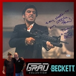 Al Pacino Incredible Signed 16" x 20" Color Photograph from "Scarface" with Amazing "Say Hello to My Little Friend!" Inscription! (Beckett/BAS LOA)(Grad Collection)