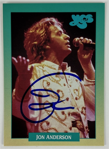 Jon Anderson Signed Yes Trading Card (JSA COA)