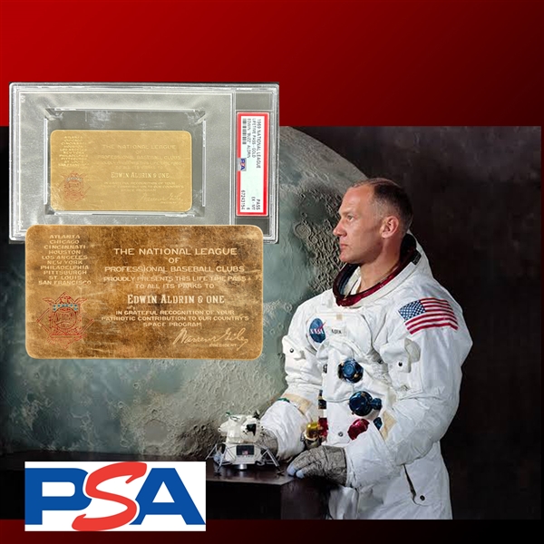 Buzz Aldrins Personally Owned 1969 National League Lifetime Baseball Pass (PSA/DNA Encapsulated)