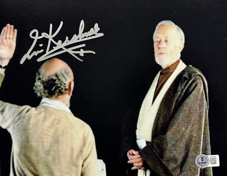 Star Wars: Irvin Kershner Signed 8" x 10" Color Photo with Alec Guinness from "The Empire Strikes Back" (Beckett/BAS)