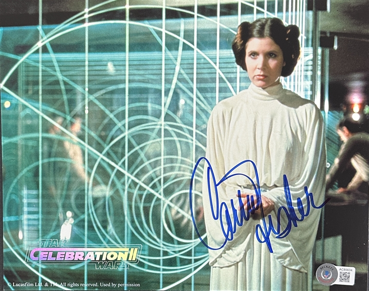 Carrie Fisher Signed 8" x 10" Color Photograph from "A New Hope" Issued for Star Wars Celebration II (Beckett/BAS LOA)