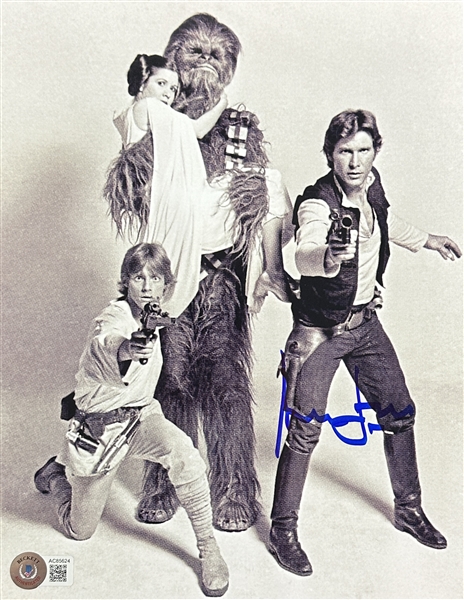 Star Wars: Harrison Ford Signed 8" x 10" B&W Photo from Famed Rolling Stone Photo Shoot with GEM MINT 10 Autograph (Beckett/BAS LOA)