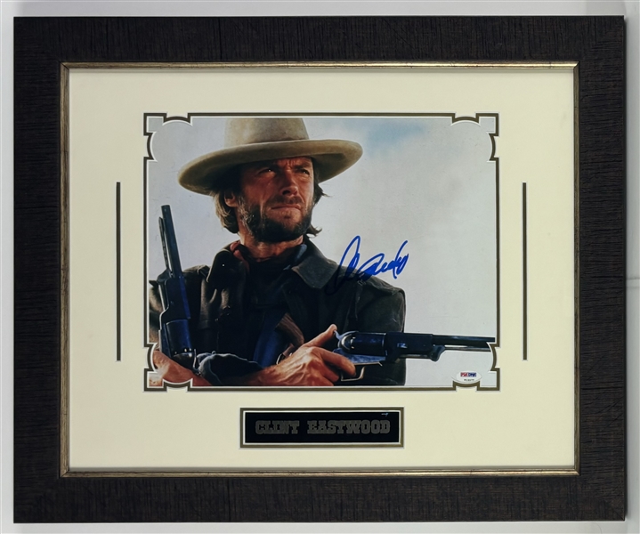 Clint Eastwood Signed 11" x 14" Photo in Framed Photo (PSA/DNA LOA)