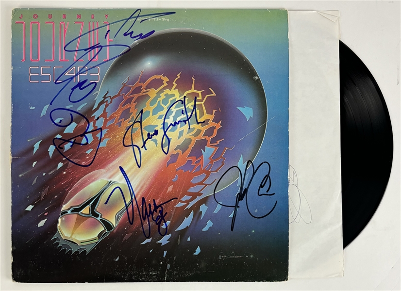 Journey: Group Signed "Escape" Album Cover (5 Sigs)(JSA LOA)