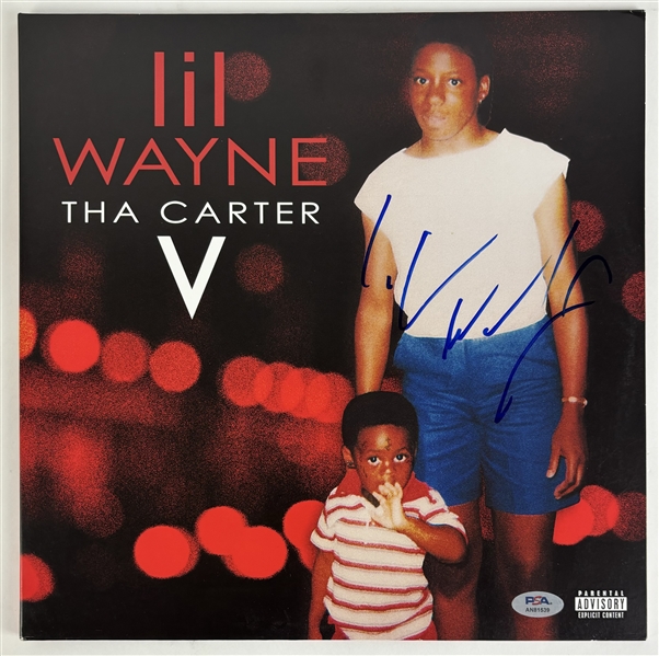 Lil Wayne Signed "The Carter V" Album Cover (PSA/DNA Sticker)