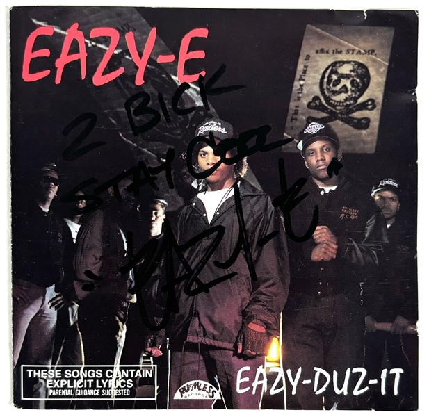 Eazy-E Signed & Inscribed "Eazy-Duz-It" CD Insert (JSA LOA)