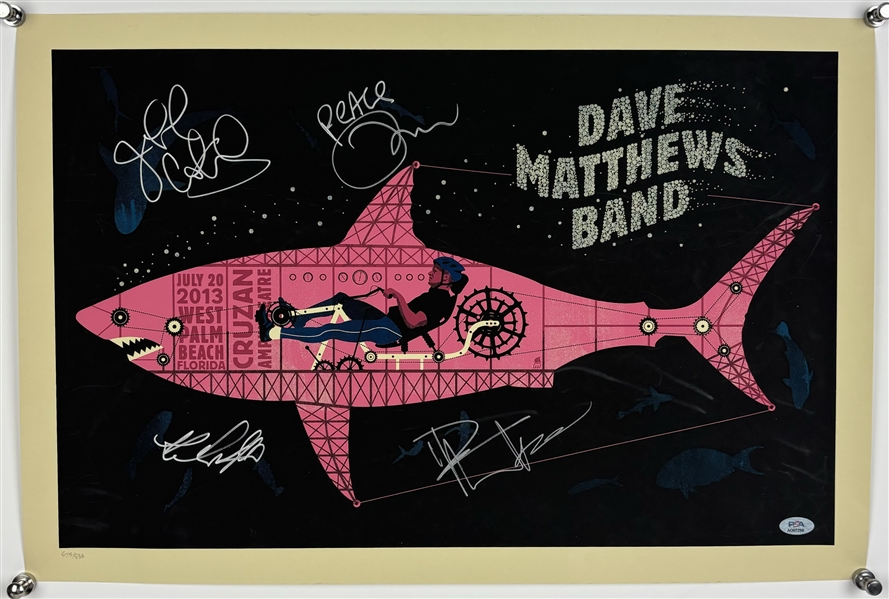 Dave Matthews Band Group Signed Ltd. Ed. 16" x 24" Lithograph (PSA/DNA LOA)