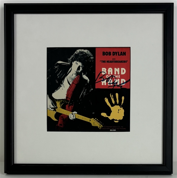 Bob Dylan Signed "Band of the Hand" 45 RPM in Framed Display (Epperson/REAL LOA)