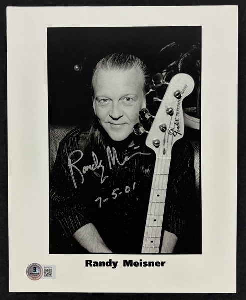 The Eagles: Randy Meisner Signed 8" x 10" B&W Photo (Beckett/BAS)