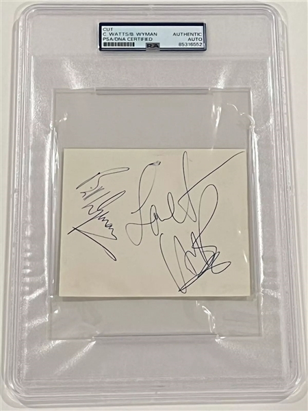 The Rolling Stones: Charlie Watts & Bill Wyman Signed Album Page (c. 1960s)(PSA/DNA Encapsulated)