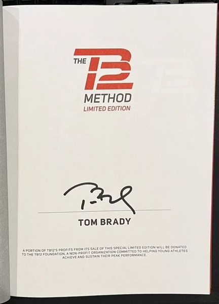 Tom Brady Signed First Edition Hardcover Book "The TB12 Method" (Third Party Guaranteed)