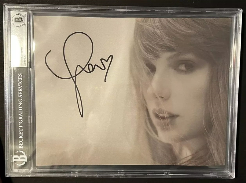 Taylor Swift Signed 8.5" x 11" Tortured Poets Photograph (Beckett/BAS Encapsulated)