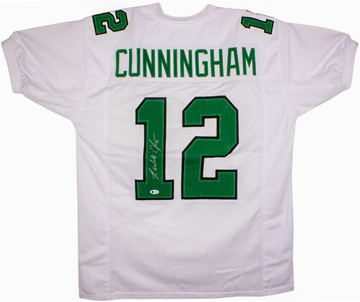 Randall Cunningham Signed White Prostyle Jersey (Beckett/BAS)