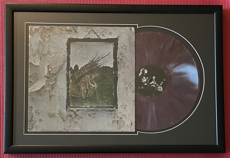 Led Zeppelin: Jimmy Page Signed "Zeppelin IV" Album Cover in Framed Display (Epperson/REAL LOA)