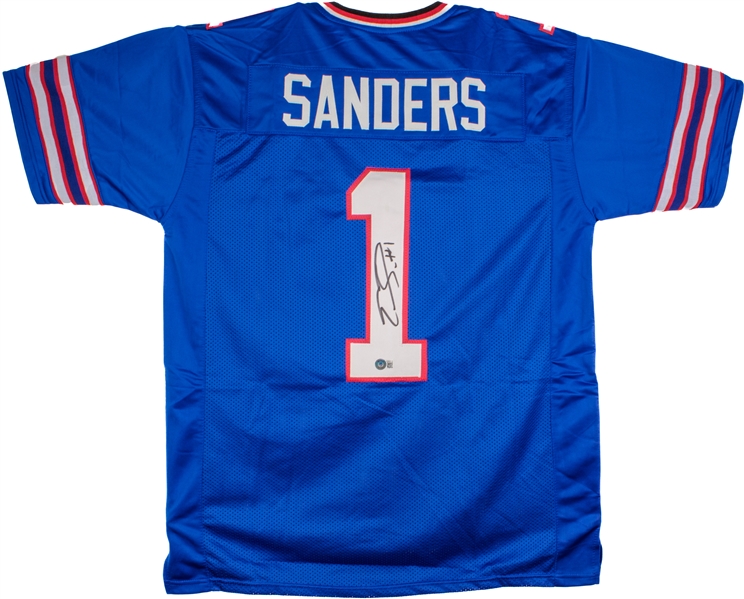 Emmanuel Sanders Signed Blue Prostyle Jersey (Beckett/BAS)