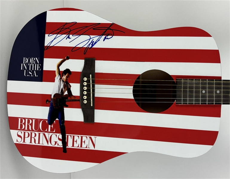 Bruce Springsteen Signed Custom Graphic Acoustic Guitar (Beckett/BAS LOA)