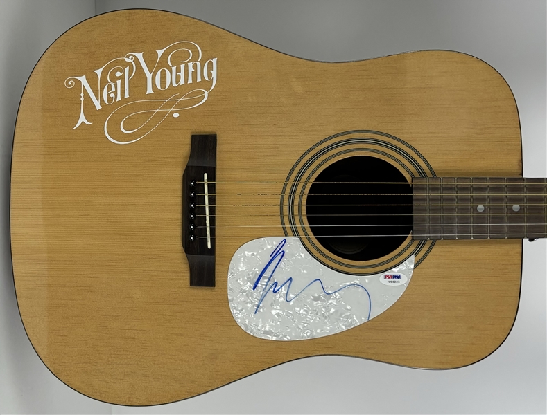 Neil Young Signed Custom Graphic Acoustic Guitar (PSA/DNA)