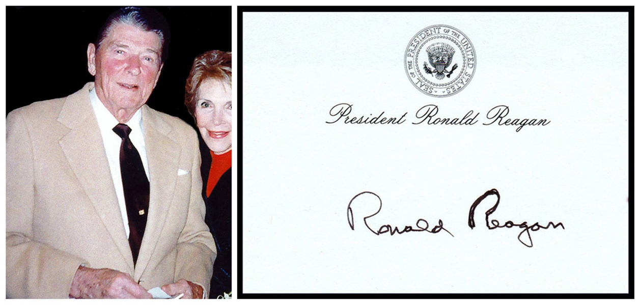 President Ronald Reagan Rare Signed Presidential Post-It Note!  (Third Party Guaranteed)