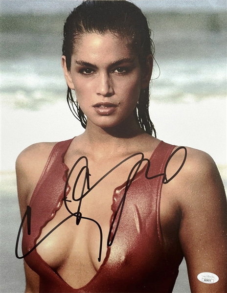 Cindy Crawford Signed Revealing 11x14 Photo (JSA)