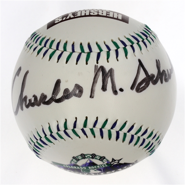 Charles M. Schulz Signed Baseball Creator of Snoopy - Charlie Brown - Peanuts (PSA/DNA)