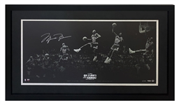 Michael Jordan Signed Limited Edition 18" x 36" "Kiss Rim 180" Photo in Framed Display (UDA)