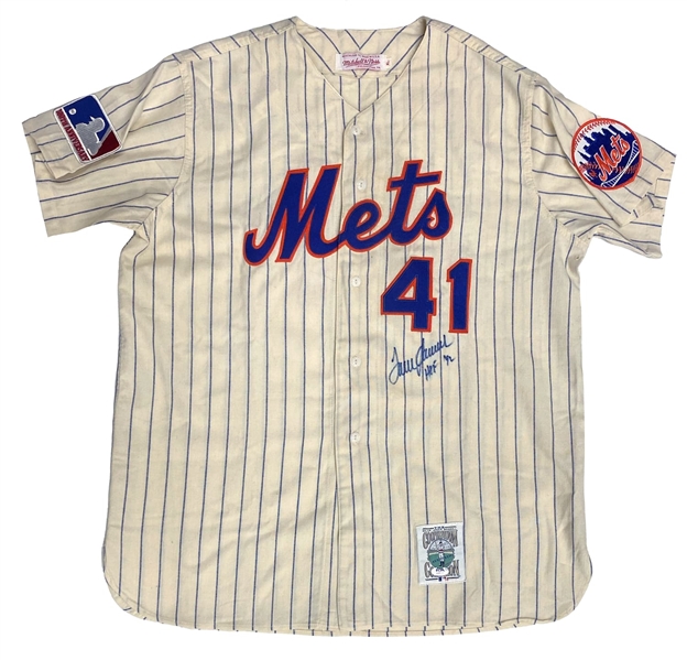 Tom Seaver Signed & "HOF 92" Inscribed New York Mets M&N Authentic Jersey (PSA/DNA)