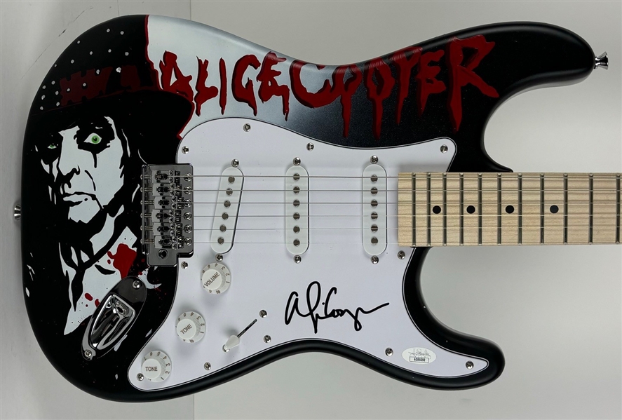 Alice Cooper Signed Custom Graphic Electric Guitar (JSA)