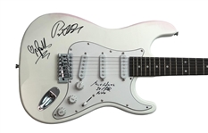 R.E.M. Group Signed Ghost Guitar w/ Sketch (Epperson/REAL LOA)