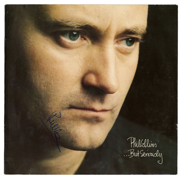 Phil Collins Signed "But Seriously" Album Cover (Tracks LTD)