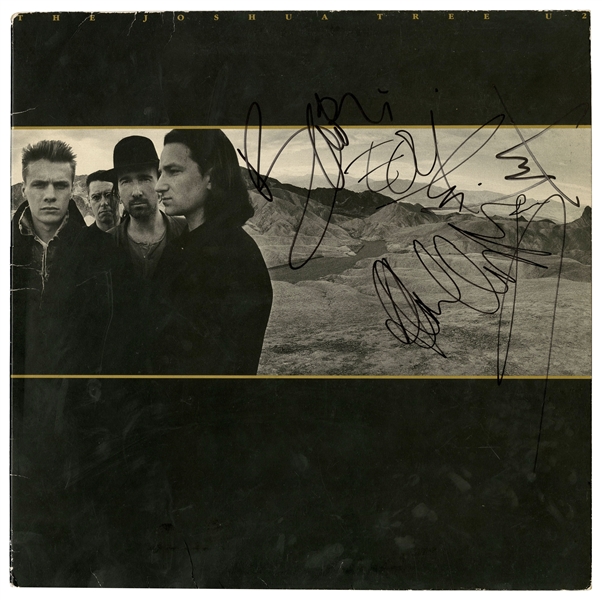 U2: Group Signed "Joshua Tree" Album Cover (Tracks LTD)