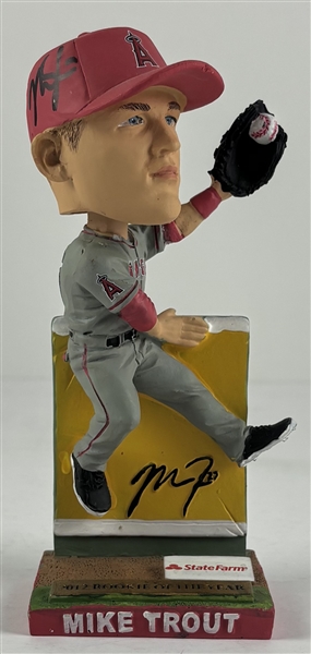 Mike Trout Signed 2012 Rookie of the Year Commemorative Bobblehead (PSA/DNA)