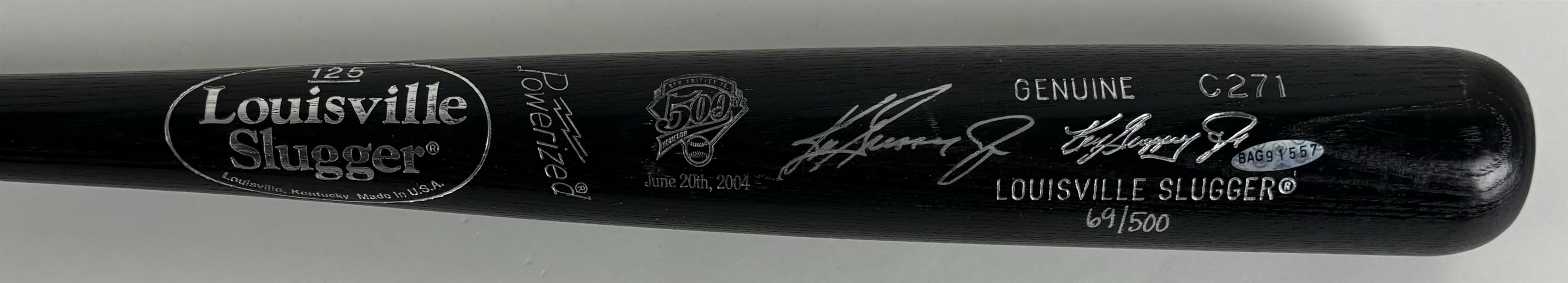 Ken Griffey Jr. Signed Limited Edition 500th HR Commemorative Louisville Slugger Bat (UDA)