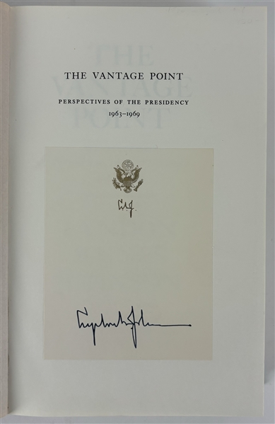 Lyndon B. Johnson Signed "The Vantage Point" Hardcover Book (Third Party Guaranteed)