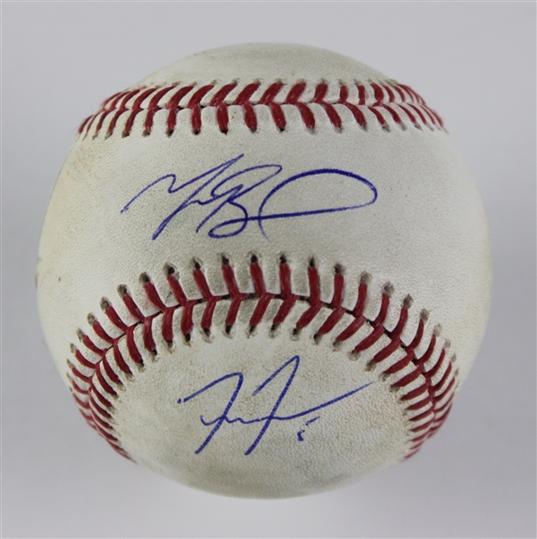 Freddie Freeman & Mookie Betts Game Used & Signed OML Baseball :: Used 8-30-2023 ARI vs. LAD :: Ball Pitched to Freeman & Betts! (PSA/DNA & MLB Hologram)