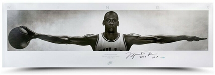 Michael Jordan Signed Ltd. Ed. 23" x 72" "HOF 09" Wings Poster (UDA)