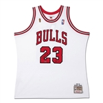 Michael Jordan Signed & Inscribed 1995-96 White Chicago Bulls Authentic Mitchell & Ness Jersey (UDA)