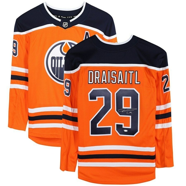 Leon Draisaitl Signed Edmonton Oilers Orange Breakaway Jersey (Fanatics)