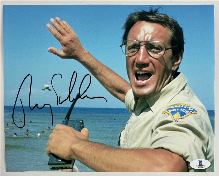 Roy Scheider Signed 8" x 10" Jaws Photograph (Beckett/BAS LOA)